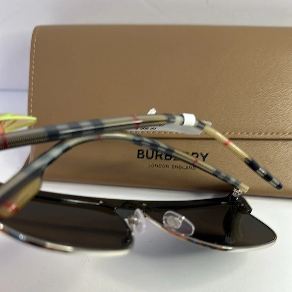 New - Authentic Burberry Sunglasses Men's William B-4325 3757/87 Black/Brown 5…